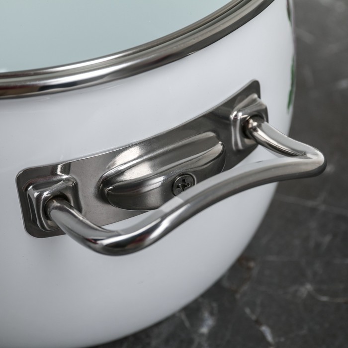 Набор кастрюль сферических "Фиалковый", 3 шт: 2,5 л, 3,5 л, 5 л, стеклянные крышки