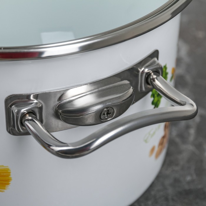 Набор кастрюль цилиндрических "Томато", 3 шт: 2 л, 3 л, 5,5 л, стеклянные крышки