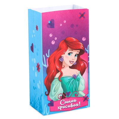 Пакет подарочный без ручек "Самая красивая!", Принцессы,10 х19.5 х7 см