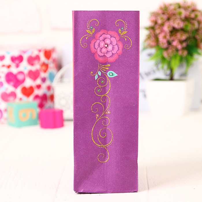 Пакет подарочный без ручек "Самая милая!", Принцессы,10 х19.5 х7 см