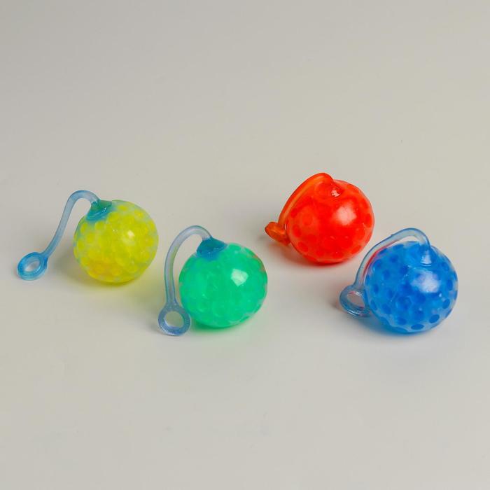 Мялка с гидрогелем "Булава" на резинке, цвета МИКС