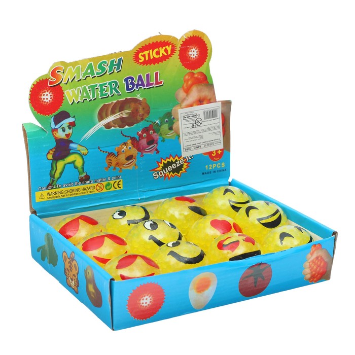 Мялка с гидрогелем "Смайл", виды МИКС