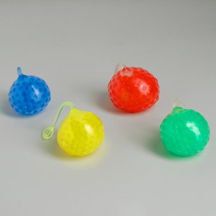 Мялка с гидрогелем "Кругляш" на резинке, цвета МИКС