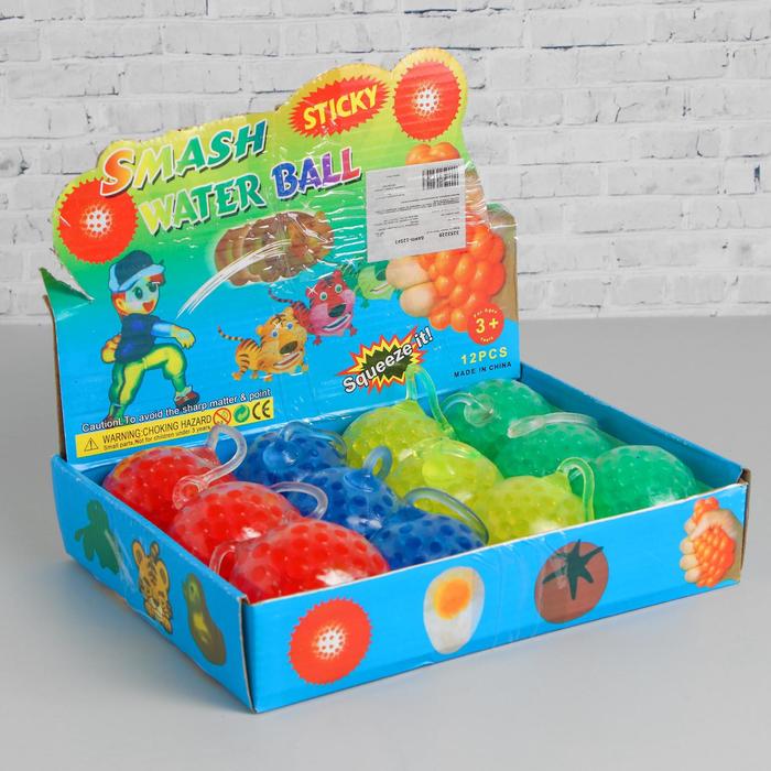 Мялка с гидрогелем "Кругляш" на резинке, цвета МИКС