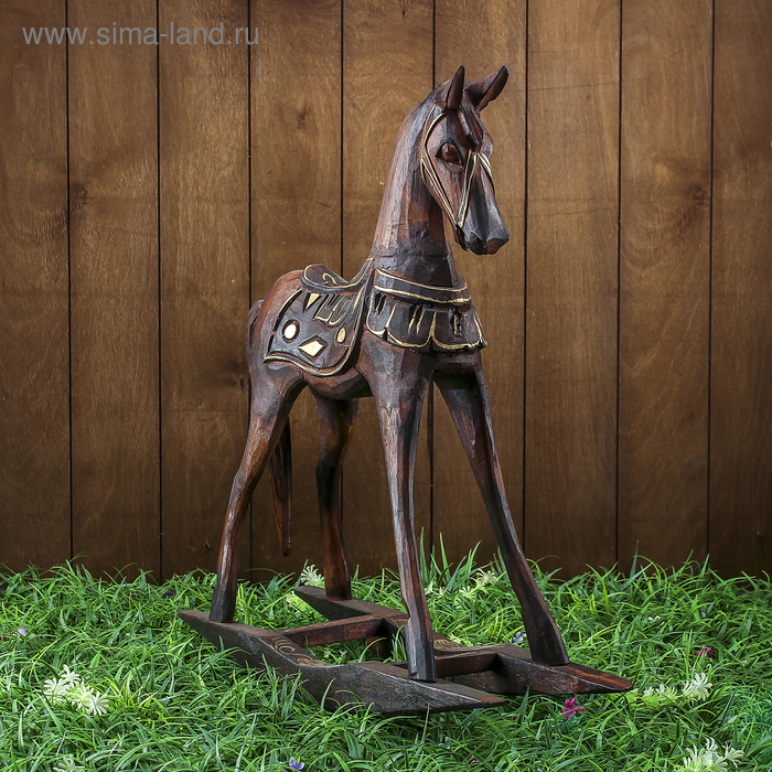 Сувенир дерево Лошадка качалка 45х12х45 см сувенир лошадка качалка с гривой 13 х 15 5 см