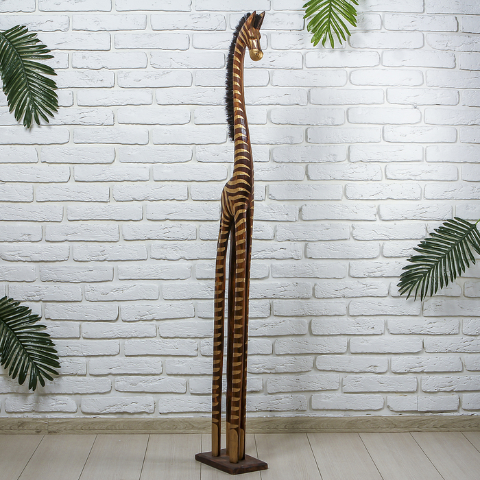 Сувенир дерево &quot;Золотая зебра&quot; 23х15х150 см