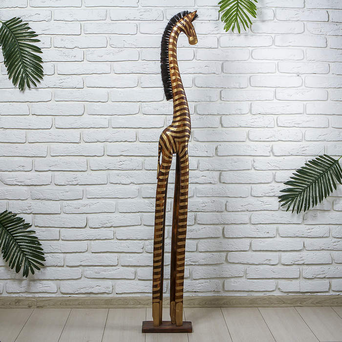 Сувенир дерево "Золотая зебра" 23х15х150 см
