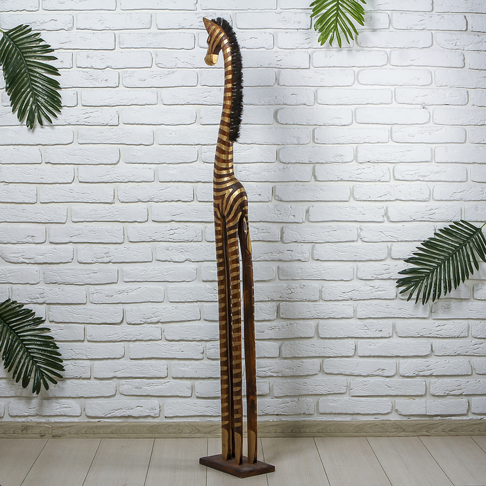 Сувенир дерево "Золотая зебра" 23х15х150 см