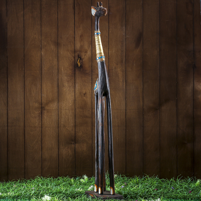 Сувенир дерево "Жираф тёмный" 19х12х100 см