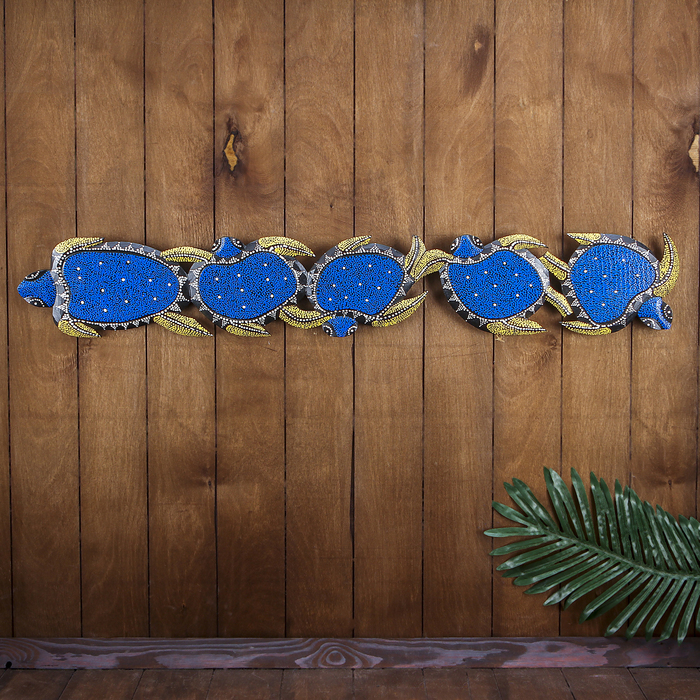 Панно настенное "Морские черепашки" 17х1,5х100 см