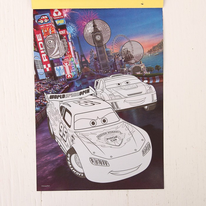 Набор для творчества с наклейкам "Чемпион!", Тачки