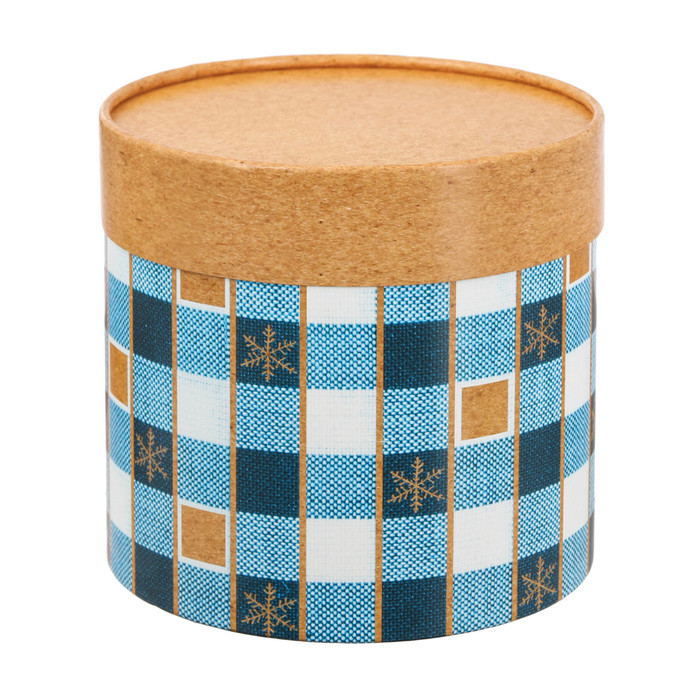 Круглая подарочная коробка «Клеточка», 13 х 14 см