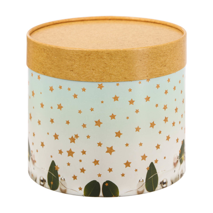 Круглая подарочная коробка «Гирлянда», 14 х 16 см