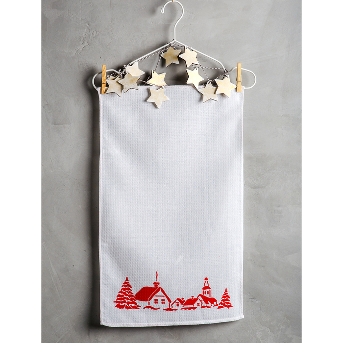 Комплект полотенец для кухни Spany 35x61 2шт, рогожка, хл.100%, Хрюнь Босс