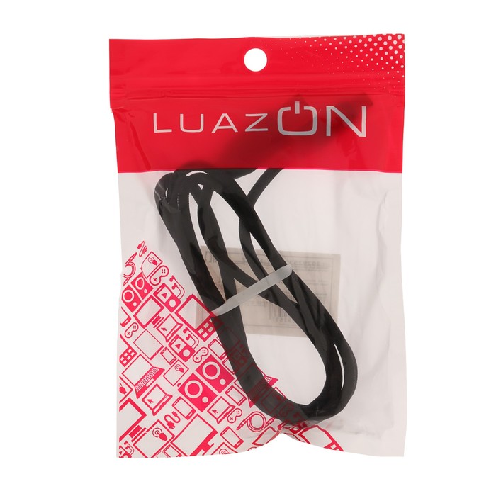 Провод для зарядки и передачи данных Luazon, iPhone 5-X, в текстильной оплётке, 1м, микс