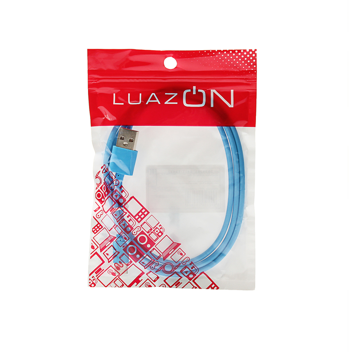 Провод для зарядки и передачи данных Luazon, Type C, в силиконовой оплётке, 1м, микс