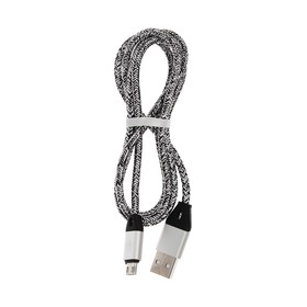 

Кабель LuazON, microUSB - USB, 1 А, 1 м, оплётка нейлон, МИКС