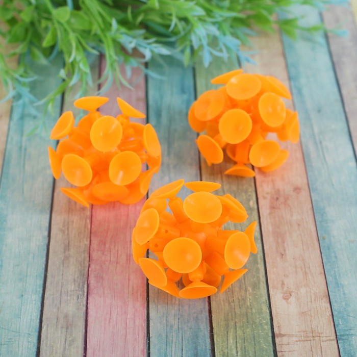 Мяч "Липучка", цвет оранжевый