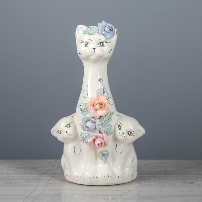 Копилка "Кошка с котятами" мини лепка