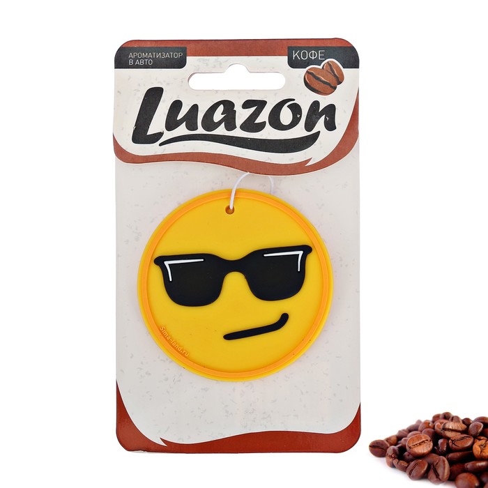 Ароматизатор в авто "Смайл в очках", кофе