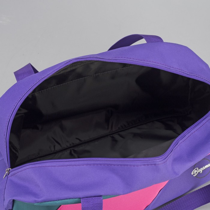 Сумка спортивная, отдел на молнии, наружный карман, цвет сиреневый/розовый/морской