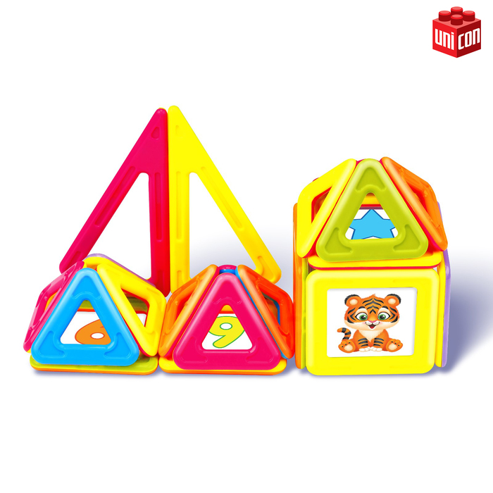 Магнитный конструктор Magical Magnet, 31 деталь, прозрачные