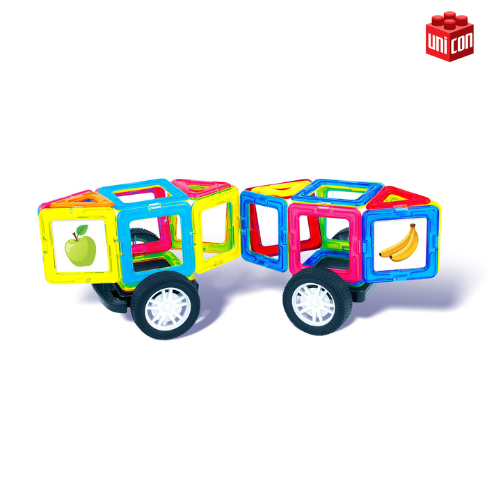 Магнитный конструктор Magical Magnet, 77 деталей, прозрачные