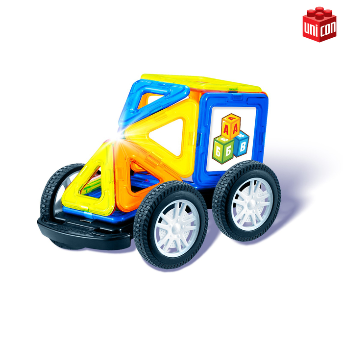 Магнитный конструктор Magical Magnet, 77 деталей, прозрачные