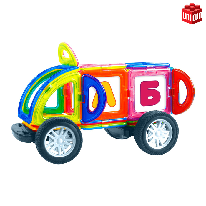 Магнитный конструктор Magical Magnet, 61 деталь, прозрачные