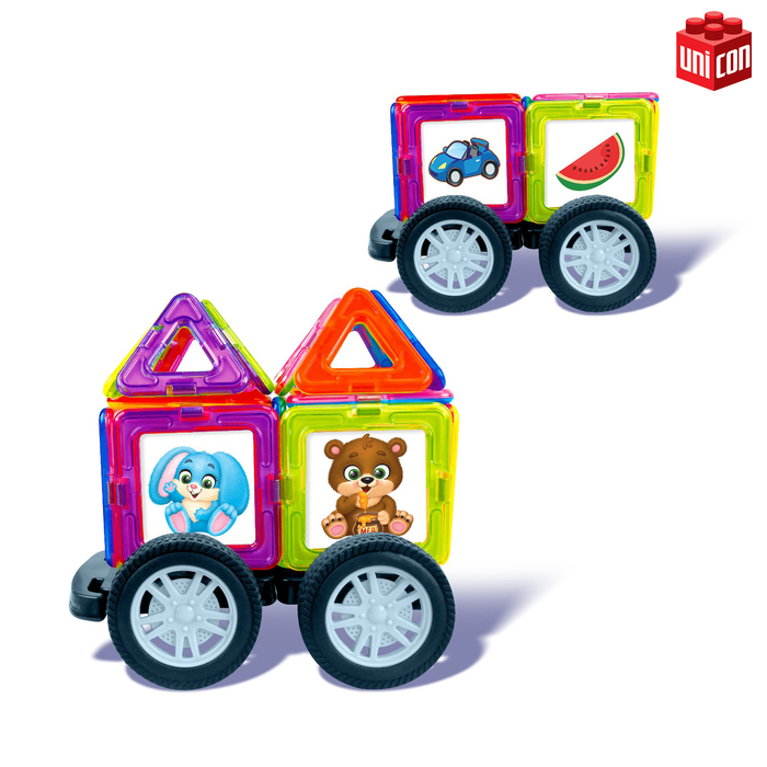 Магнитный конструктор Magical Magnet, 45 деталей, прозрачные