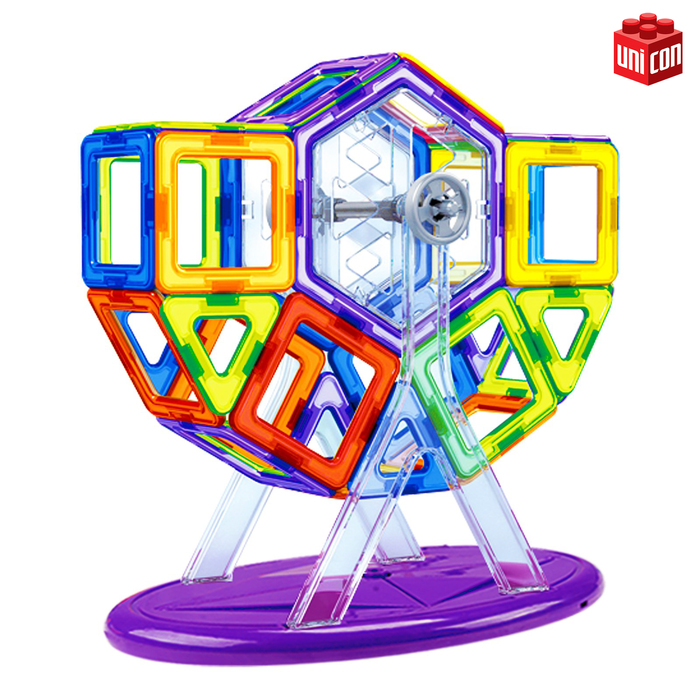 Магнитный конструктор Magical Magnet, 46 деталей, прозрачные