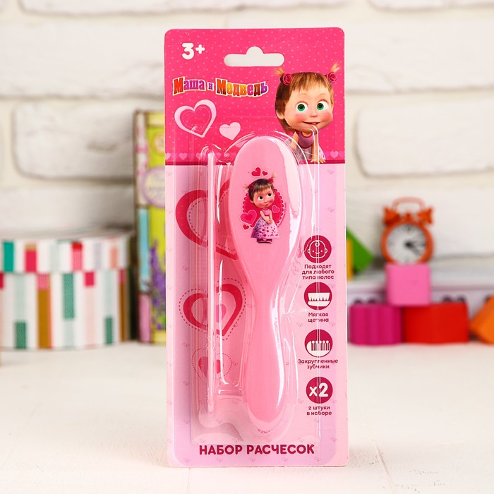 Набор расчесок "Маша" Маша и Медведь (щетка+ расческа)