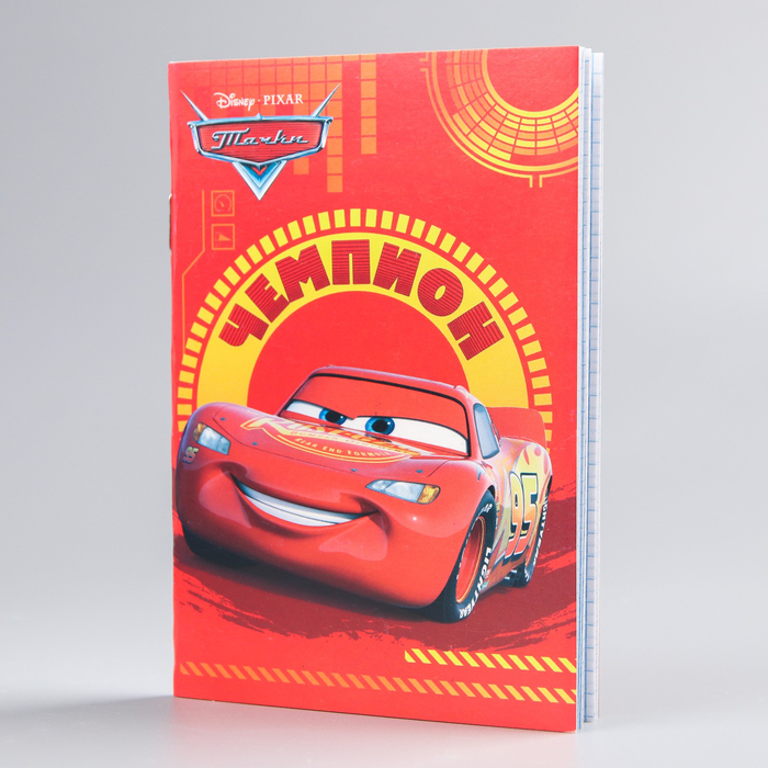 Блокнот А6, 32 листа на скрепке Disney "Тачки"