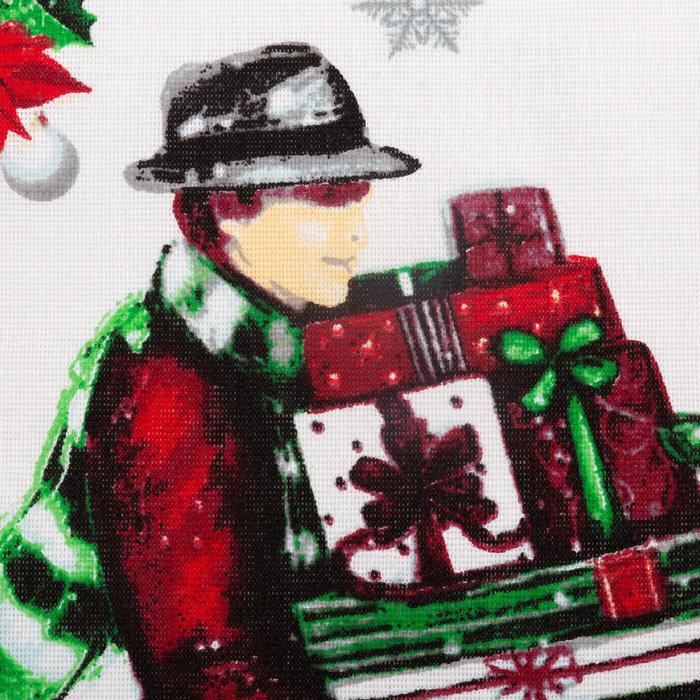 Комплект полотенец для кухни Spany 35x61 2шт, рогожка, хл.100%, Мужчина с подарками