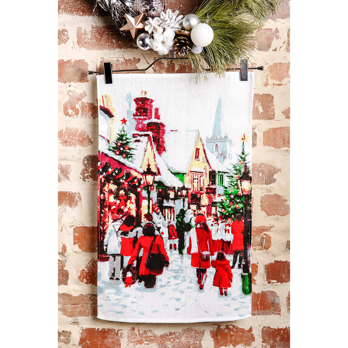 Комплект полотенец для кухни Spany 35x61 2шт, рогожка, хл.100%, Базар