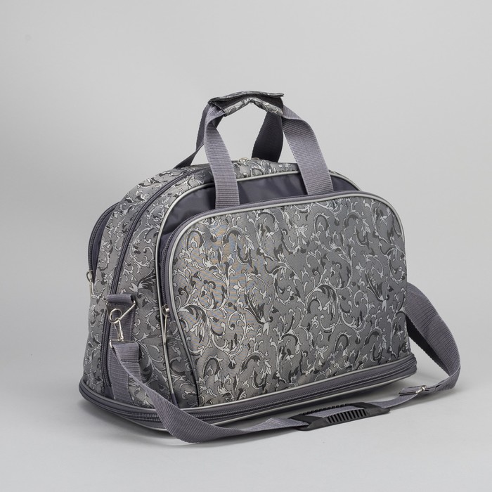 Сумка дорожная, трансформер, 1 отдел, 2 наружных кармана, ремень, цвет серый