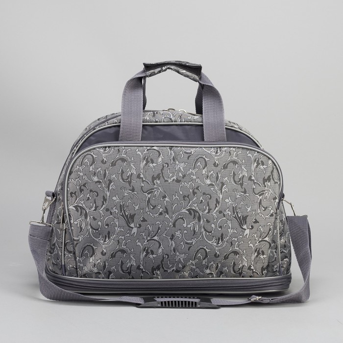 Сумка дорожная, трансформер, 1 отдел, 2 наружных кармана, ремень, цвет серый
