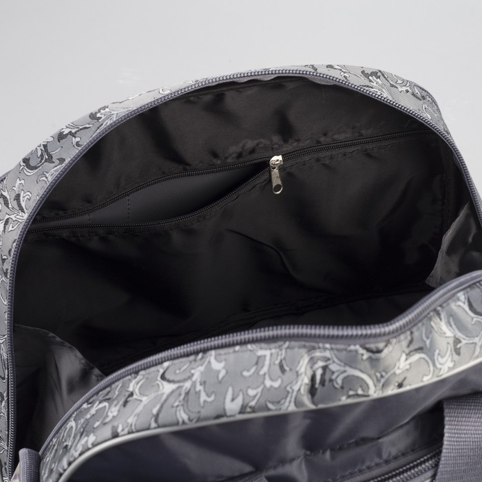 Сумка дорожная, трансформер, 1 отдел, 2 наружных кармана, ремень, цвет серый