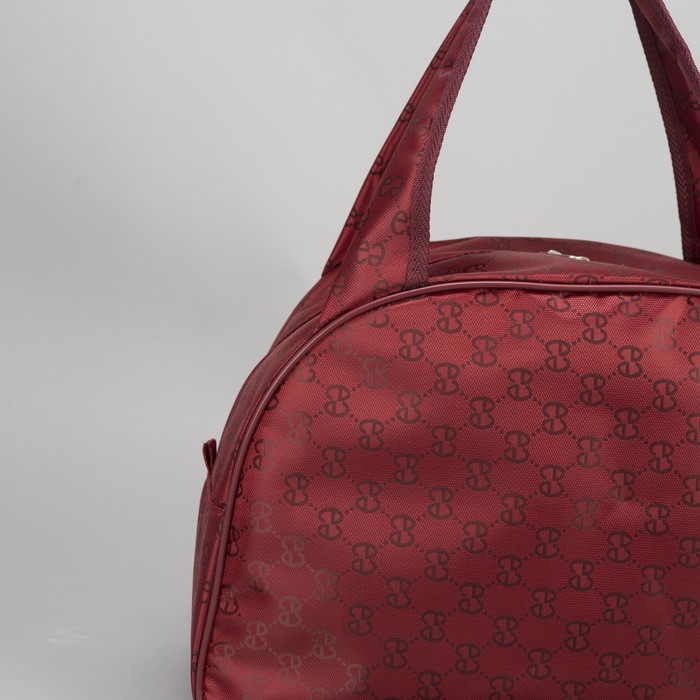 Сумка дорожная "Орнамент", 1 отдел, держатель для чемодана, цвет бордовый