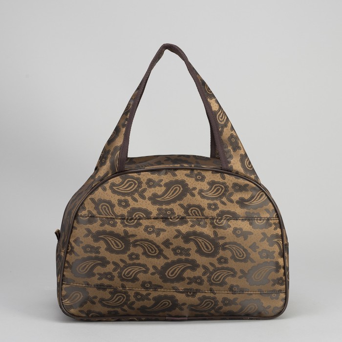 Сумка дорожная, 1 отдел, держатель для чемодана, цвет коричневый