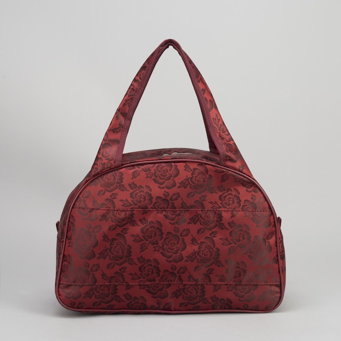 Сумка дорожная "Роза", 1 отдел, держатель для чемодана, цвет бордовый