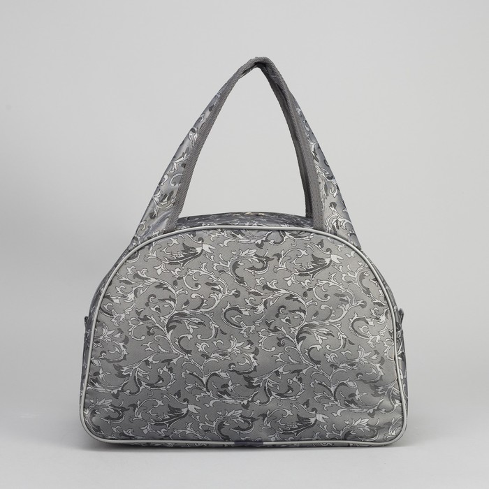 Сумка дорожная, 1 отдел, держатель для чемодана, цвет серый