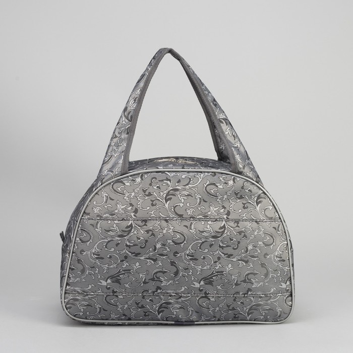 Сумка дорожная, 1 отдел, держатель для чемодана, цвет серый