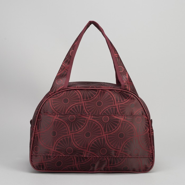 Сумка дорожная "Ромашки", 1 отдел, держатель для чемодана, цвет бордовый