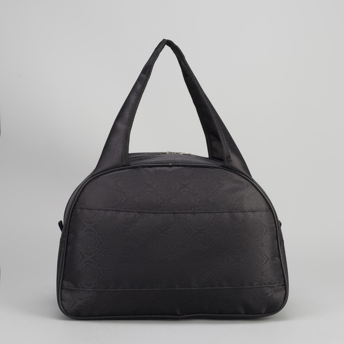 Сумка дорожная, 1 отдел, держатель для чемодана, цвет чёрный/узор