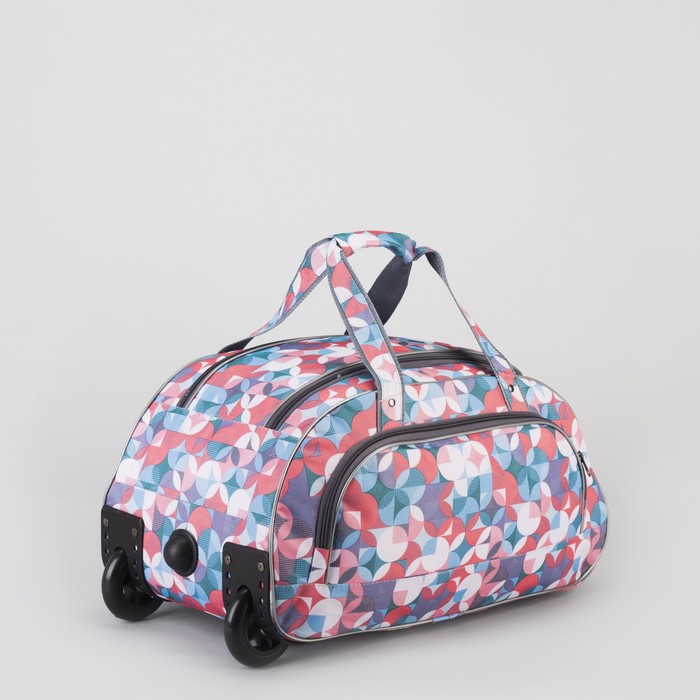 Сумка дорожная на колёсах «Круги», 1 отдел, 1 наружный карман