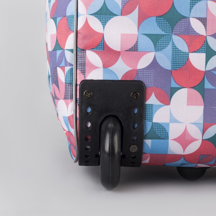 Сумка дорожная на колёсах «Круги», 1 отдел, 1 наружный карман