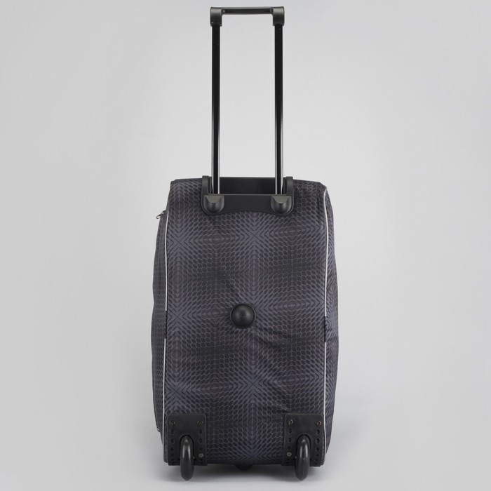Сумка дорожная на колёсах «Ромб», 1 отдел, 1 наружный карман, цвет чёрный
