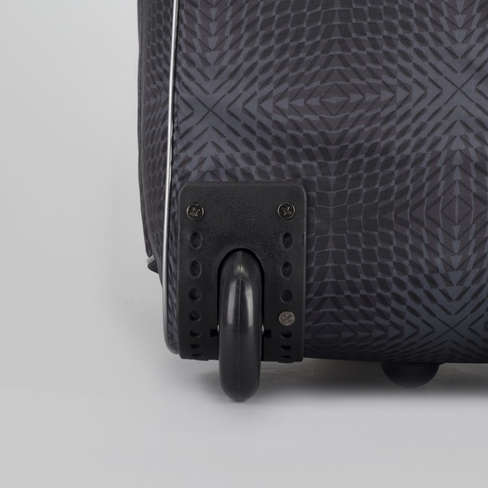 Сумка дорожная на колёсах «Ромб», 1 отдел, 1 наружный карман, цвет чёрный