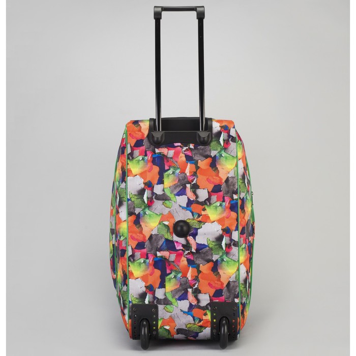 Сумка дорожная на колёсах, с расширением, 1 отдел, 1 наружный карман, цветные заплатки